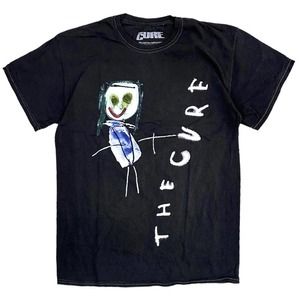 The Cure Music Band Women's Officially Licensed Vintage Wash Doodle Tee T-Shirt